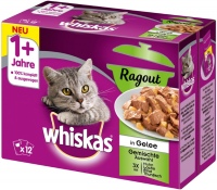 Cat Food Whiskas 1+ Ragout in Jelly Mixed Selection 12 pcs 