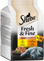Cat Food Sheba Fresh/Fine Chicken/Turkey in Sause 6 pcs 
