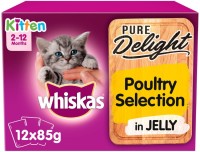 Photos - Cat Food Whiskas Kitten Pure Delight Poultry Selection in Jelly 12 pcs 