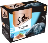 Photos - Cat Food Sheba Fine Flakes Fish Collection in Jelly  12 pcs