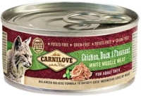 Cat Food Carnilove Adult Chicken/Duck/Pheasant Canned 