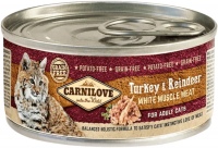Cat Food Carnilove Adult Turkey/Reindeer Canned 100 g 