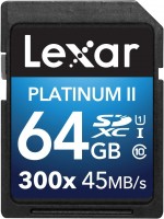 Memory Card Lexar Platinum II 300x SD 64 GB