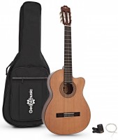 Acoustic Guitar Gear4music Deluxe Single Cutaway Classical Acoustic Guitar Pack 