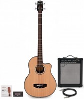 Acoustic Guitar Gear4music Roundback Electro Acoustic Bass Guitar 35W Amp Pack 