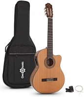 Acoustic Guitar Gear4music Deluxe Single Cutaway Classical Electro Guitar Pack 