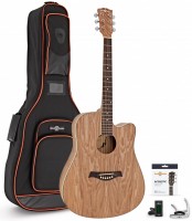 Acoustic Guitar Gear4music Deluxe Cutaway Dreadnought Acoustic Guitar Pack Willow 