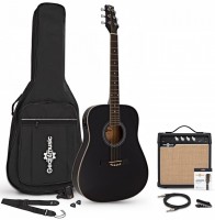 Acoustic Guitar Gear4music Dreadnought Thinline Electro Acoustic Guitar 15W Amp Pack 