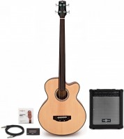 Photos - Acoustic Guitar Gear4music Electro Acoustic Fretless Bass Guitar 35W Amp Pack 