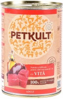 Photos - Dog Food PETKULT Canned Grain Free Adult with Beef 1