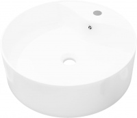 Bathroom Sink VidaXL Ceramic Bathroom Sink Basin Faucet 141938 465 mm