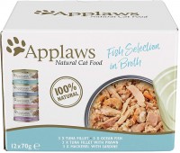 Cat Food Applaws Fish Selection in Broth Tuna/Mackerel 12 pcs 