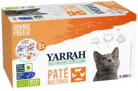 Cat Food Yarrah Organic Pate in 3 Tastes 8 pcs 