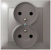 Photos - Socket Ospel Impresja GP-2YZ/23 gray