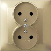 Photos - Socket Ospel Impresja GP-2YZ/28 beige