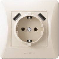Photos - Socket Videx VF-BNSK1GU2-CR beige