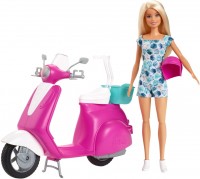 Photos - Doll Barbie Scooter GBK85 
