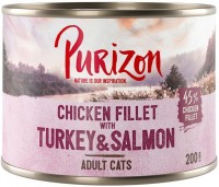 Cat Food Purizon Adult Canned Chicken Fillet with Turkey/Salmon 200 g  24 pcs
