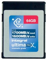 Memory Card Integral UltimaPro X2 CFexpress Cinematic Type B 2.0 Card 64 GB