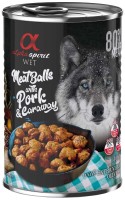 Dog Food Alpha Spirit Meat Balls with Pork/Caraway 400 g 