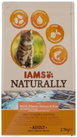 Photos - Cat Food IAMS Naturally Adult North Atlantic Salmon/Rice 2.7 kg 