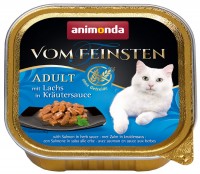 Photos - Cat Food Animonda Adult Vom Feinsten Salmon in Herbs 100 g 