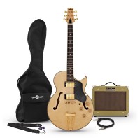 Guitar Gear4music San Diego Semi Acoustic Guitar SubZero V15G Amp Pack 