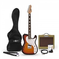 Guitar Gear4music Knoxville Semi-Hollow Electric Guitar SubZero V35RG Amp Pack 