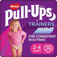 Nappies Huggies Pull-Ups Night Girl 2-4 / 36 pcs 