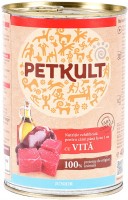 Photos - Dog Food PETKULT Canned Grain Free Junior with Beef 12