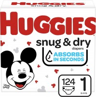 Photos - Nappies Huggies Snug and Dry 1 / 124 pcs 