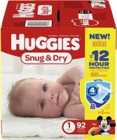 Photos - Nappies Huggies Snug and Dry 1 / 92 pcs 