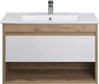 Photos - Washbasin cabinet Moydodyr Oslo 80 Wood 00-0006480 