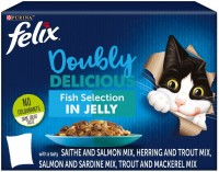 Cat Food Felix Doubly Delicious Fish Selection in Jelly  72 pcs