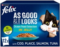 Photos - Cat Food Felix As Good As It Looks Ocean Feast Selection in Jelly  12 pcs