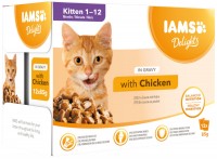 Cat Food IAMS Delights Kitten Chicken in Gravy 12 pcs 