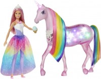 Photos - Doll Barbie Dreamtopia Magical Lights Unicorn GWM78 