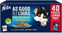 Cat Food Felix As Good As It Looks Ocean Feast Selection in Jelly  40 pcs
