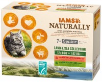 Cat Food IAMS Naturally Senior Land&Sea Collection 12 pcs 