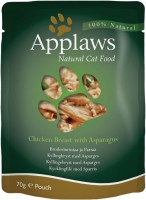 Cat Food Applaws Adult Pouch Chicken/Asparagus Broth  12 pcs