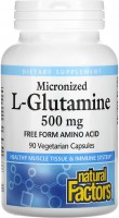 Photos - Amino Acid Natural Factors Micronized L-Glutamine 500 mg 90 cap 