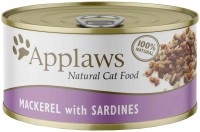 Photos - Cat Food Applaws Adult Canned Mackerel with Sardine  70 g 24 pcs