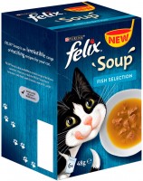 Cat Food Felix Soup Fish Selection  6 pcs