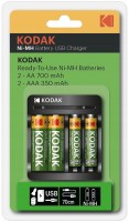 Photos - Battery Charger Kodak Battery USB Charger + 2xAA 700 mAh + 2xAAA 350 mAh 