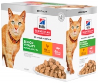 Cat Food Hills SP Adult 7+ Delicious Selection Pouch 12 pcs 