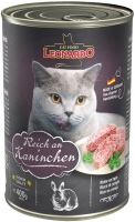 Photos - Cat Food Leonardo Adult Canned with Rabbit  400 g 6 pcs