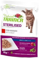 Photos - Cat Food Trainer Adult Sterilised with Beef Pouch 85 g 