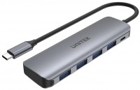 Card Reader / USB Hub Unitek uHUB P5+ 4 Ports Powered USB-C Hub 