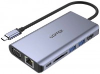 Card Reader / USB Hub Unitek uHUB O8+ 8-in-1 USB-C Ethernet Hub with Dual Monitor, 100W Power Delivery and Card Reader 
