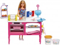 Doll Barbie Malibu and 18 Pastry-Making Pieces HJY19 